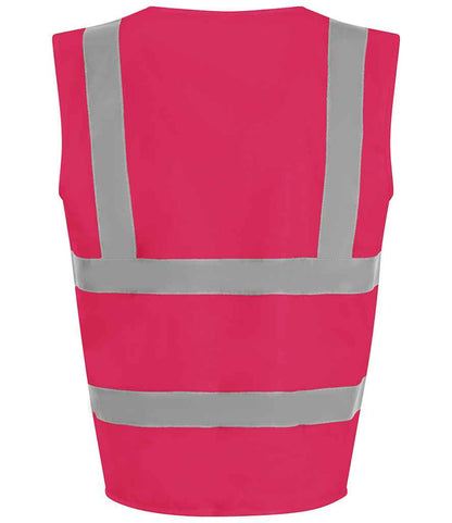 Pro RTX RX700 Pink Back - Hi Vis Vest Ready to be Printed by Custard Workwear - Cheap Personalised and Customised Workwear in Nottinghamshire, Derbyshire and Leicestershire