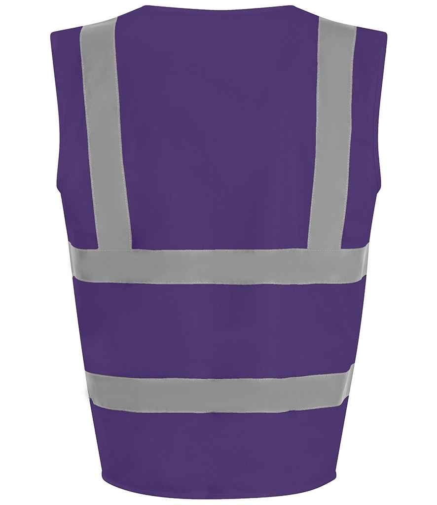 Pro RTX RX700 Purple Back - Hi Vis Vest Ready to be Printed by Custard Workwear - Cheap Personalised and Customised Workwear in Nottinghamshire, Derbyshire and Leicestershire