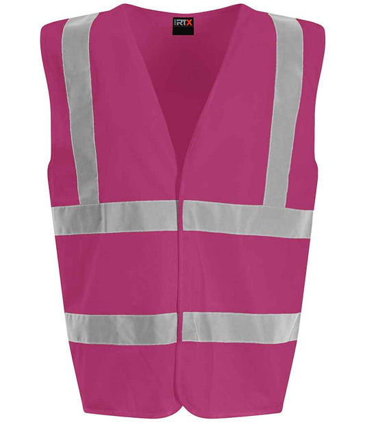 Pro RTX RX700 Raspberry Front - Hi Vis Vest Ready to be Printed by Custard Workwear - Cheap Personalised and Customised Workwear in Nottinghamshire, Derbyshire and Leicestershire