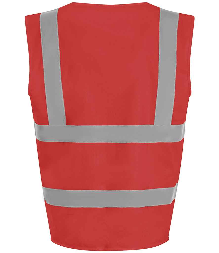 Pro RTX RX700 Red Back - Hi Vis Vest Ready to be Printed by Custard Workwear - Cheap Personalised and Customised Workwear in Nottinghamshire, Derbyshire and Leicestershire