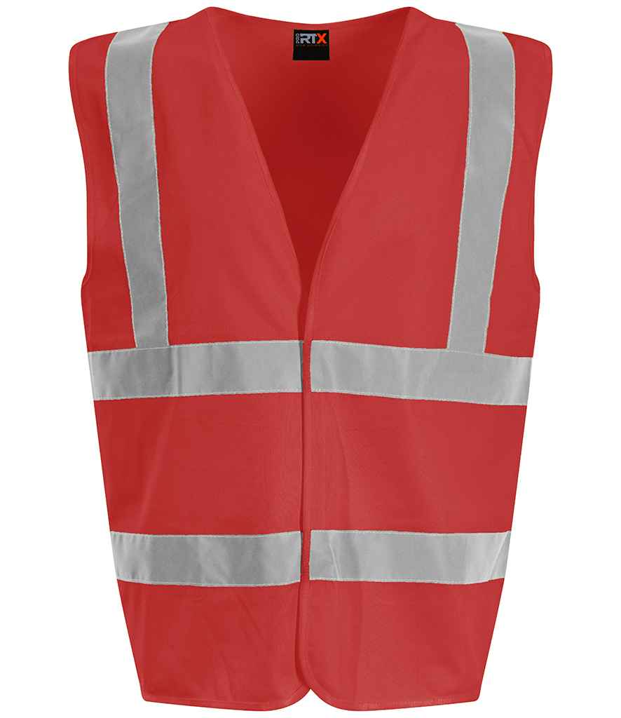 Pro RTX RX700 Red Front - Hi Vis Vest Ready to be Printed by Custard Workwear - Cheap Personalised and Customised Workwear in Nottinghamshire, Derbyshire and Leicestershire