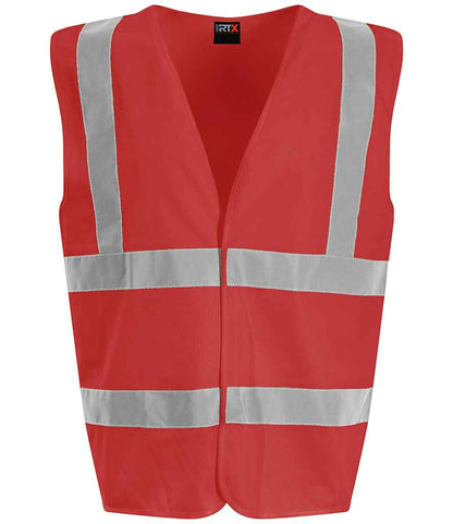 Pro RTX RX700 Red Front - Hi Vis Vest Ready to be Printed by Custard Workwear - Cheap Personalised and Customised Workwear in Nottinghamshire, Derbyshire and Leicestershire