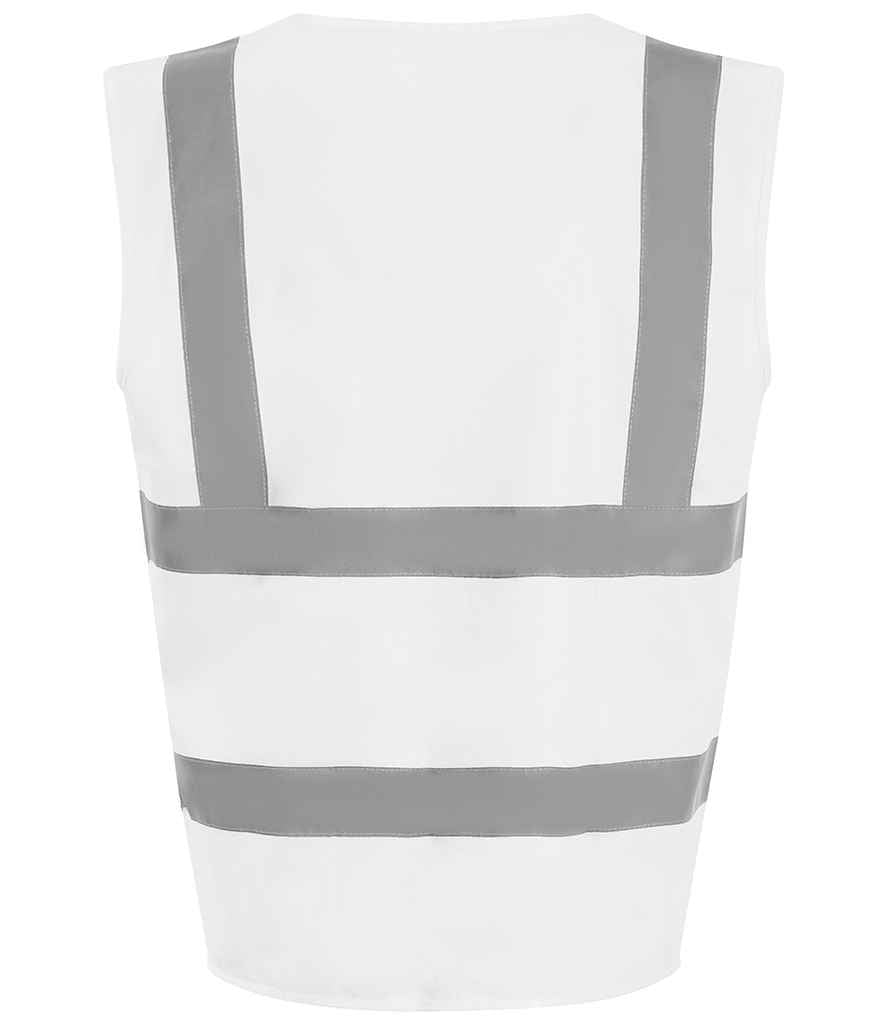Pro RTX RX700 White Back - Hi Vis Vest Ready to be Printed by Custard Workwear - Cheap Personalised and Customised Workwear in Nottinghamshire, Derbyshire and Leicestershire