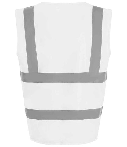 Pro RTX RX700 White Back - Hi Vis Vest Ready to be Printed by Custard Workwear - Cheap Personalised and Customised Workwear in Nottinghamshire, Derbyshire and Leicestershire
