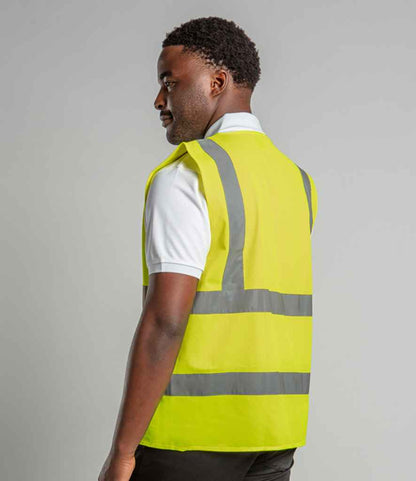 Pro RTX RX700 Yellow Model - Hi Vis Vest Ready to be Printed by Custard Workwear - Cheap Personalised and Customised Workwear in Nottinghamshire, Derbyshire and Leicestershire