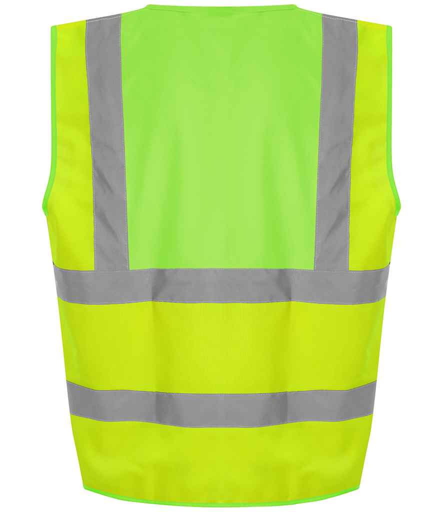 Pro RTX RX700 Yellow/Lime Green Back - Hi Vis Vest Ready to be Printed by Custard Workwear - Cheap Personalised and Customised Workwear in Nottinghamshire, Derbyshire and Leicestershire