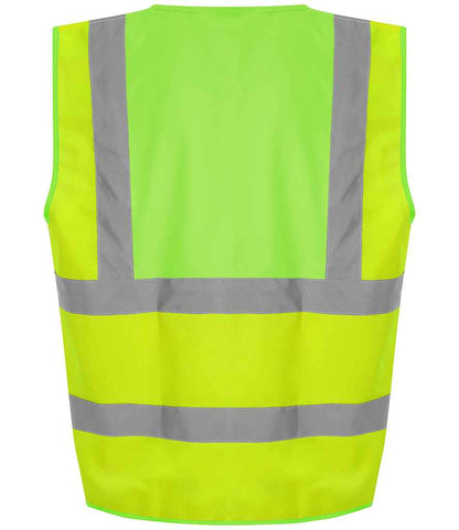 Pro RTX RX700 Yellow/Lime Green Back - Hi Vis Vest Ready to be Printed by Custard Workwear - Cheap Personalised and Customised Workwear in Nottinghamshire, Derbyshire and Leicestershire