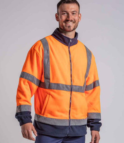 Pro RTX RX750 Orange/Navy Model - Hi Vis Fleece Ready to be Embroidered by Custard Workwear - Cheap Personalised and Customised Workwear in Nottinghamshire, Derbyshire and Leicestershire