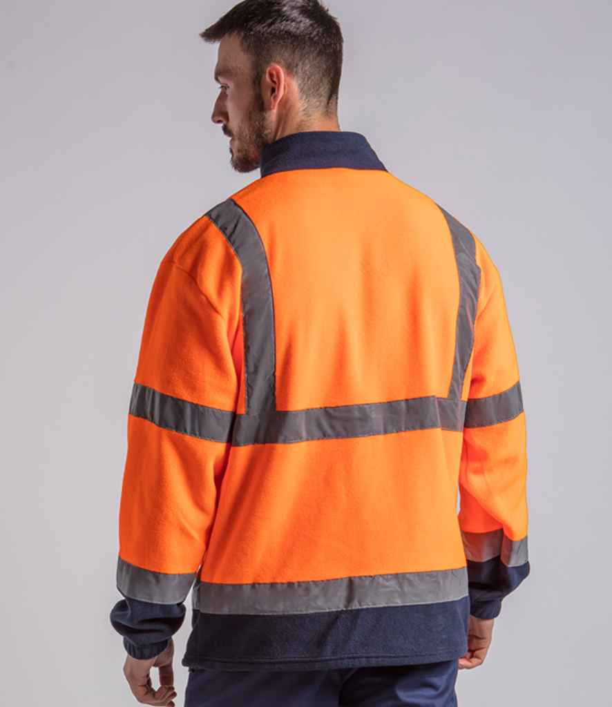 Pro RTX RX750 Orange/Navy Model - Hi Vis Fleece Ready to be Embroidered by Custard Workwear - Cheap Personalised and Customised Workwear in Nottinghamshire, Derbyshire and Leicestershire
