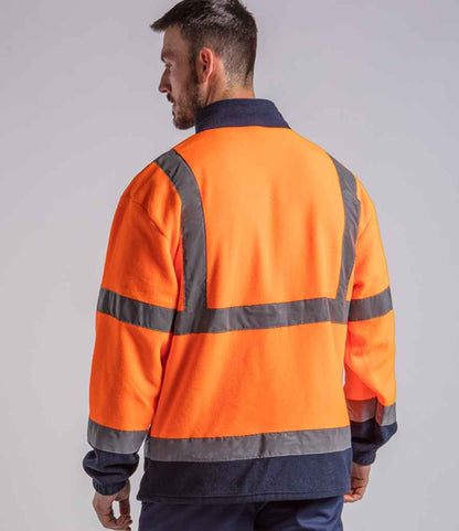 Pro RTX RX750 Orange/Navy Model - Hi Vis Fleece Ready to be Embroidered by Custard Workwear - Cheap Personalised and Customised Workwear in Nottinghamshire, Derbyshire and Leicestershire