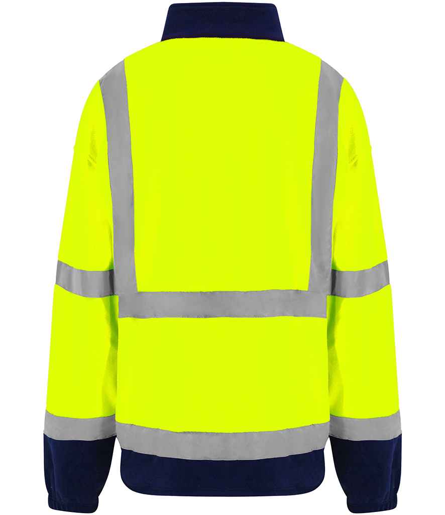 Pro RTX RX750 Yellow/Navy Back - Hi Vis Fleece Ready to be Embroidered by Custard Workwear - Cheap Personalised and Customised Workwear in Nottinghamshire, Derbyshire and Leicestershire
