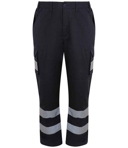 Pro RTX RX760 Navy Front - Hi Vis Trouser Ready to be  by Custard Workwear - Cheap Personalised and Customised Workwear in Nottinghamshire, Derbyshire and Leicestershire