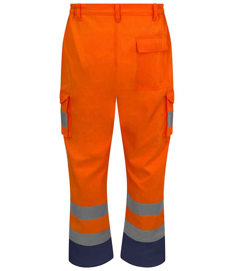 Pro RTX RX760 Orange Back - Hi Vis Trouser Ready to be  by Custard Workwear - Cheap Personalised and Customised Workwear in Nottinghamshire, Derbyshire and Leicestershire