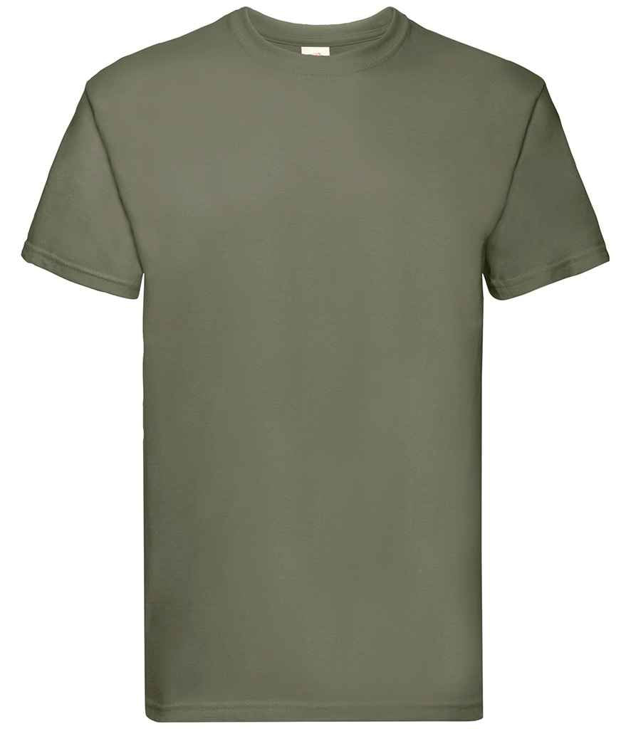 Fruit of the Loom SS10 Classic Olive Front -  Ready to be Embroidered and Printed by Custard Workwear - Cheap Personalised and Customised Workwear in Nottinghamshire, Derbyshire and Leicestershire