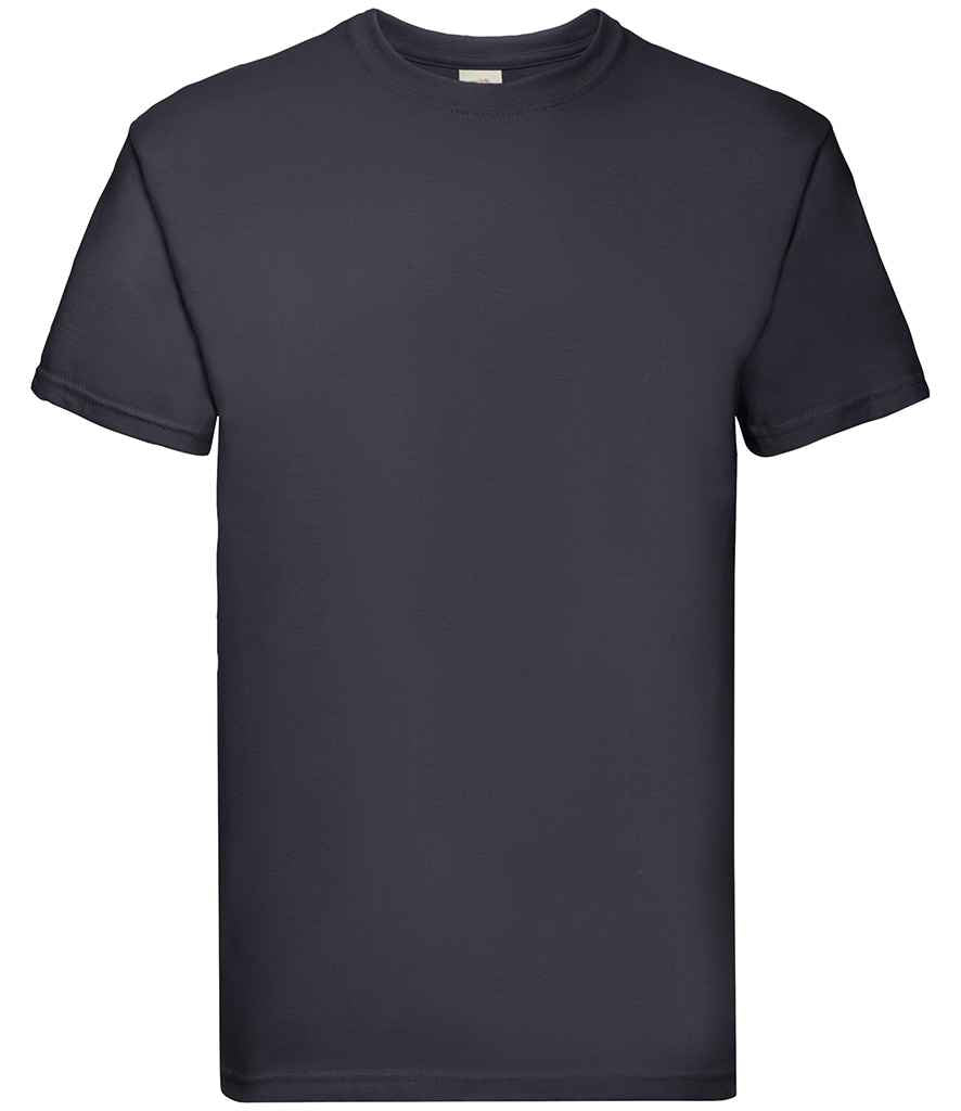 Fruit of the Loom SS10 Deep Navy Front -  Ready to be Embroidered and Printed by Custard Workwear - Cheap Personalised and Customised Workwear in Nottinghamshire, Derbyshire and Leicestershire