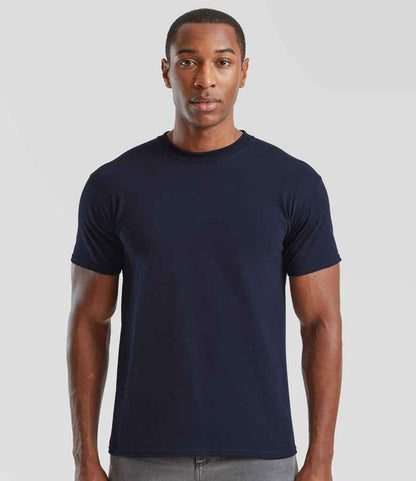 Fruit of the Loom SS10 Deep Navy Model -  Ready to be Embroidered and Printed by Custard Workwear - Cheap Personalised and Customised Workwear in Nottinghamshire, Derbyshire and Leicestershire