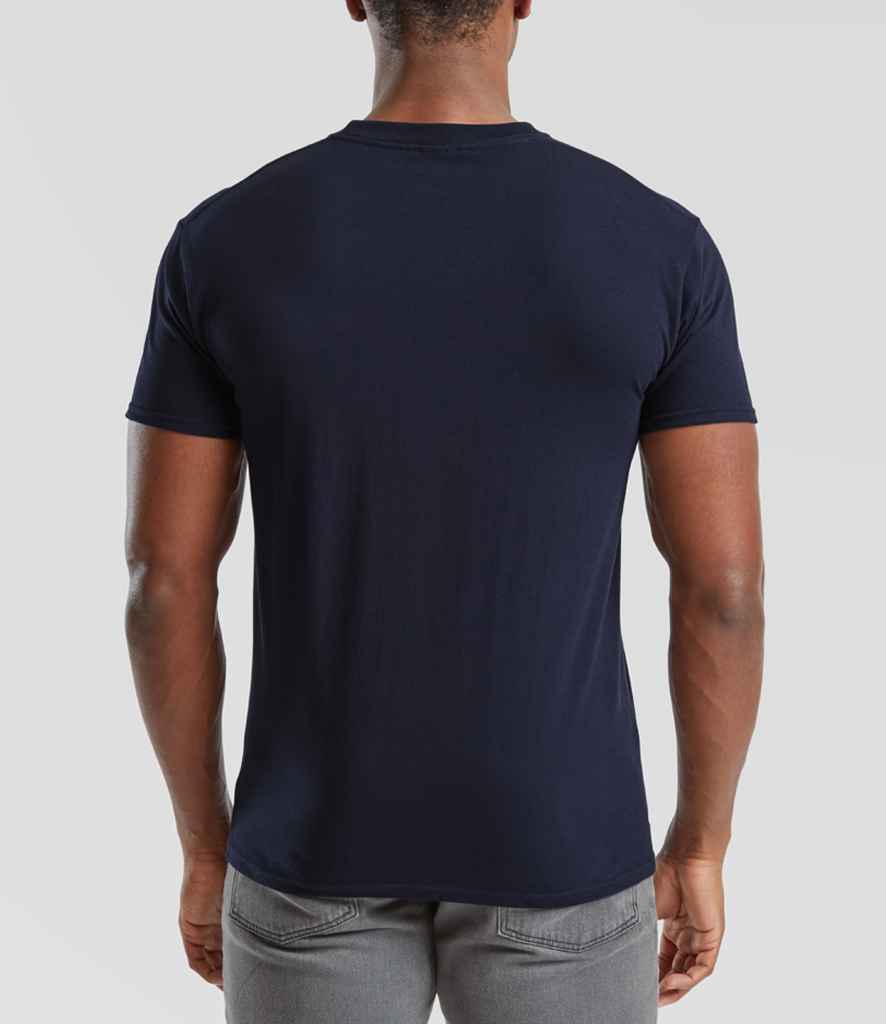 Fruit of the Loom SS10 Deep Navy Model -  Ready to be Embroidered and Printed by Custard Workwear - Cheap Personalised and Customised Workwear in Nottinghamshire, Derbyshire and Leicestershire