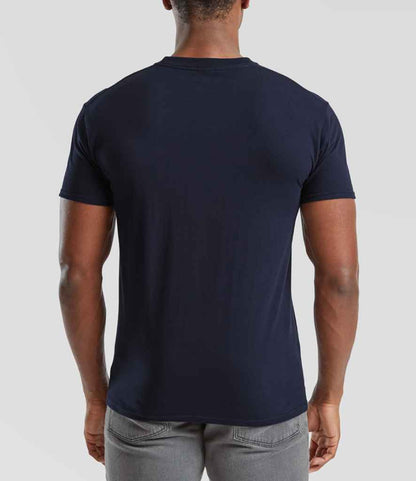 Fruit of the Loom SS10 Deep Navy Model -  Ready to be Embroidered and Printed by Custard Workwear - Cheap Personalised and Customised Workwear in Nottinghamshire, Derbyshire and Leicestershire