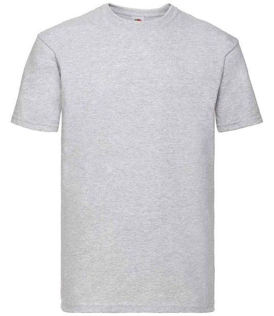 Fruit of the Loom SS10 Heather Grey Front -  Ready to be Embroidered and Printed by Custard Workwear - Cheap Personalised and Customised Workwear in Nottinghamshire, Derbyshire and Leicestershire
