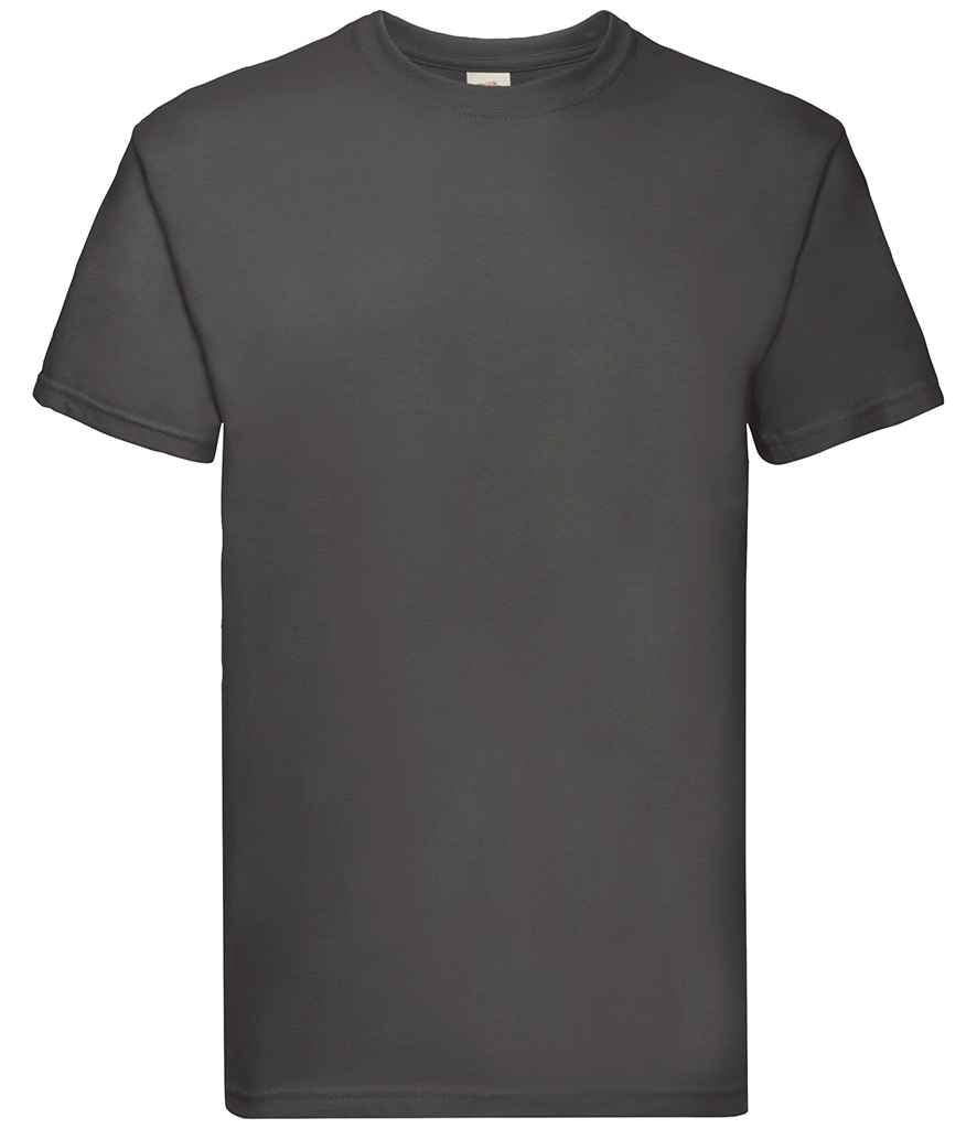Fruit of the Loom SS10 Light Graphite Front -  Ready to be Embroidered and Printed by Custard Workwear - Cheap Personalised and Customised Workwear in Nottinghamshire, Derbyshire and Leicestershire