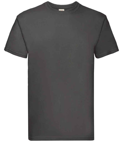 Fruit of the Loom SS10 Light Graphite Front -  Ready to be Embroidered and Printed by Custard Workwear - Cheap Personalised and Customised Workwear in Nottinghamshire, Derbyshire and Leicestershire