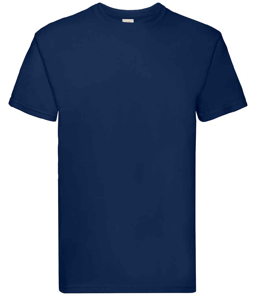 Fruit of the Loom SS10 Navy Front -  Ready to be Embroidered and Printed by Custard Workwear - Cheap Personalised and Customised Workwear in Nottinghamshire, Derbyshire and Leicestershire