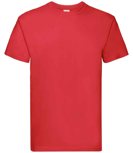 Fruit of the Loom SS10 Red Front -  Ready to be Embroidered and Printed by Custard Workwear - Cheap Personalised and Customised Workwear in Nottinghamshire, Derbyshire and Leicestershire