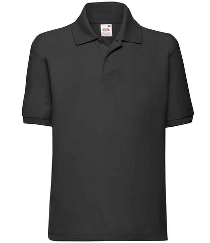 Fruit of the Loom SS11B Black Front -  Ready to be Embroidered and Printed by Custard Workwear - Cheap Personalised and Customised Workwear in Nottinghamshire, Derbyshire and Leicestershire