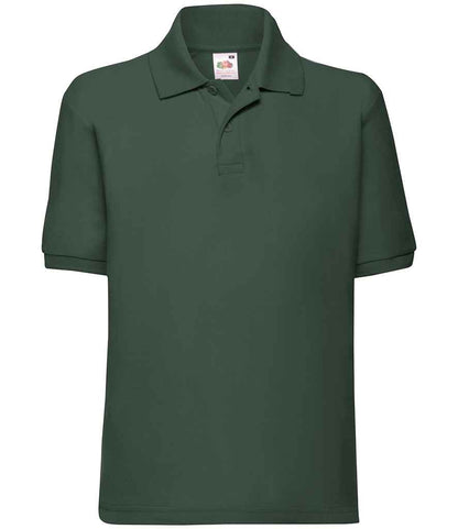 Fruit of the Loom SS11B Bottle Green Front -  Ready to be Embroidered and Printed by Custard Workwear - Cheap Personalised and Customised Workwear in Nottinghamshire, Derbyshire and Leicestershire