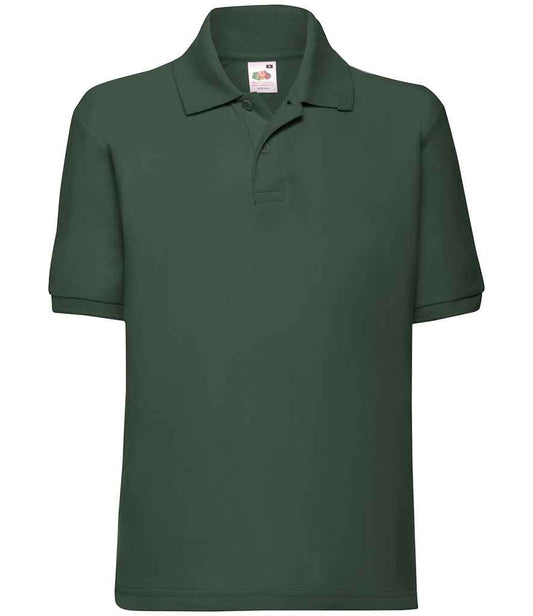 Fruit of the Loom SS11B Bottle Green Front -  Ready to be Embroidered and Printed by Custard Workwear - Cheap Personalised and Customised Workwear in Nottinghamshire, Derbyshire and Leicestershire