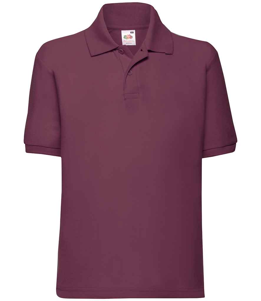 Fruit of the Loom SS11B Burgundy Front -  Ready to be Embroidered and Printed by Custard Workwear - Cheap Personalised and Customised Workwear in Nottinghamshire, Derbyshire and Leicestershire