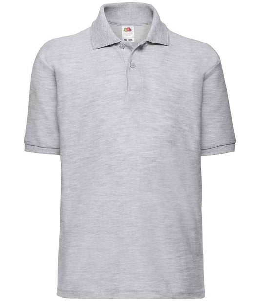 Fruit of the Loom SS11B Heather Grey Front -  Ready to be Embroidered and Printed by Custard Workwear - Cheap Personalised and Customised Workwear in Nottinghamshire, Derbyshire and Leicestershire