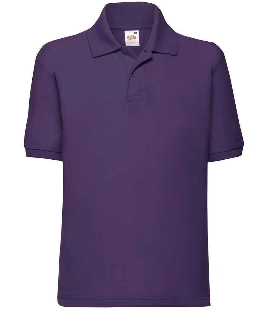Fruit of the Loom SS11B Purple Front -  Ready to be Embroidered and Printed by Custard Workwear - Cheap Personalised and Customised Workwear in Nottinghamshire, Derbyshire and Leicestershire