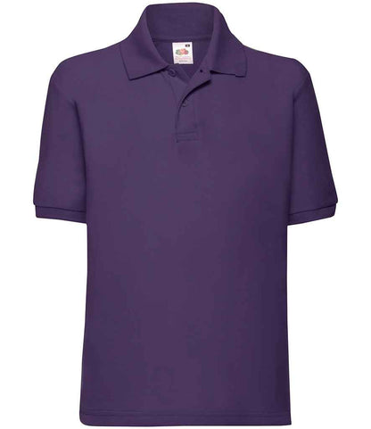 Fruit of the Loom SS11B Purple Front -  Ready to be Embroidered and Printed by Custard Workwear - Cheap Personalised and Customised Workwear in Nottinghamshire, Derbyshire and Leicestershire