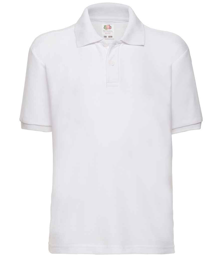 Fruit of the Loom SS11B White Front -  Ready to be Embroidered and Printed by Custard Workwear - Cheap Personalised and Customised Workwear in Nottinghamshire, Derbyshire and Leicestershire