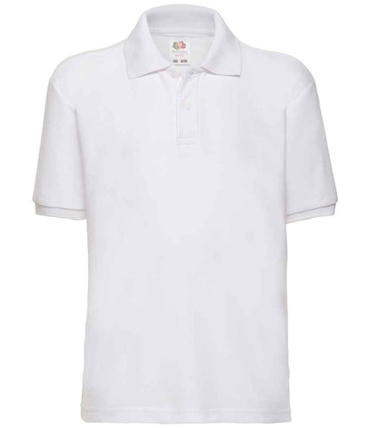 Fruit of the Loom SS11B White Front -  Ready to be Embroidered and Printed by Custard Workwear - Cheap Personalised and Customised Workwear in Nottinghamshire, Derbyshire and Leicestershire