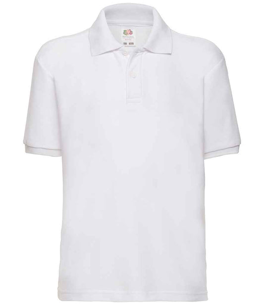 Fruit of the Loom SS11B White Front -  Ready to be Embroidered and Printed by Custard Workwear - Cheap Personalised and Customised Workwear in Nottinghamshire, Derbyshire and Leicestershire