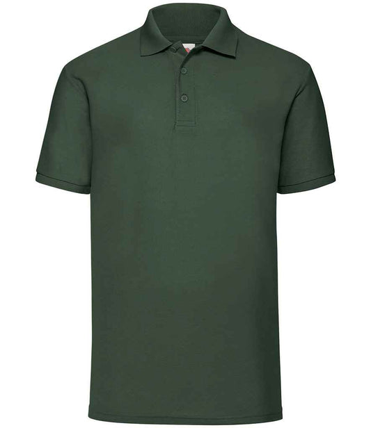Fruit of the Loom SS11 Bottle Green Front -  Ready to be Embroidered and Printed by Custard Workwear - Cheap Personalised and Customised Workwear in Nottinghamshire, Derbyshire and Leicestershire