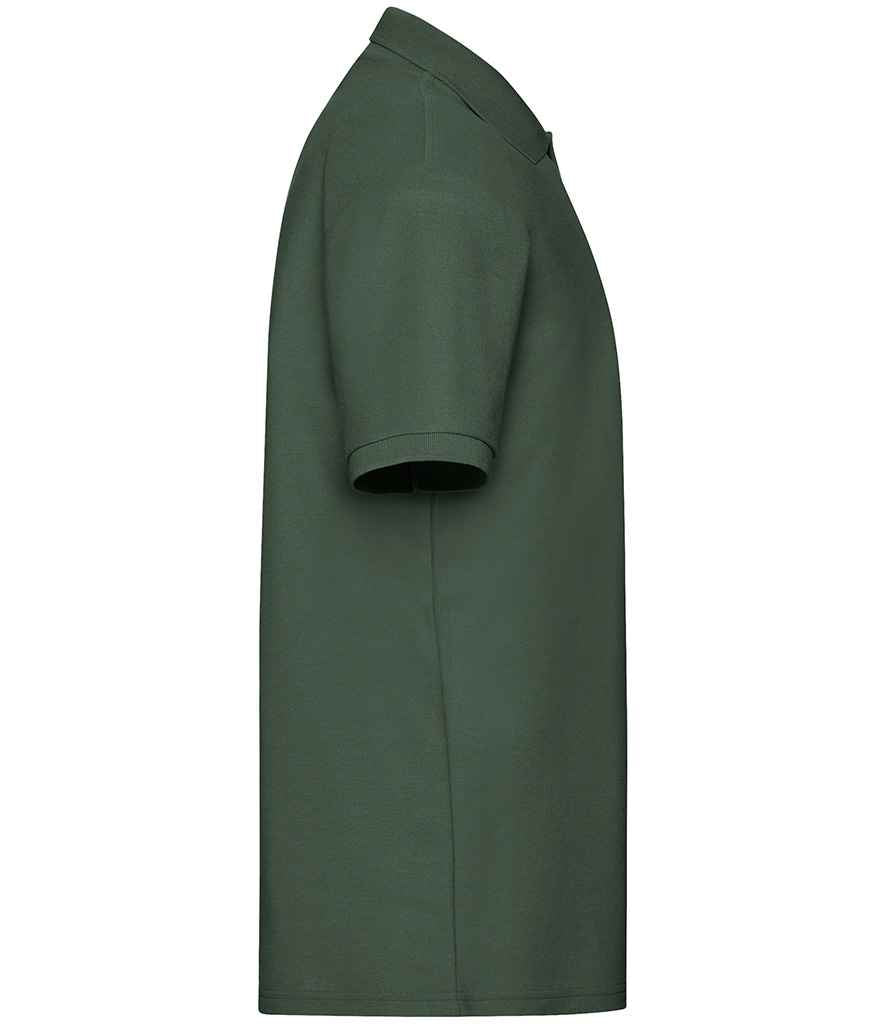 Fruit of the Loom SS11 Bottle Green Right -  Ready to be Embroidered and Printed by Custard Workwear - Cheap Personalised and Customised Workwear in Nottinghamshire, Derbyshire and Leicestershire