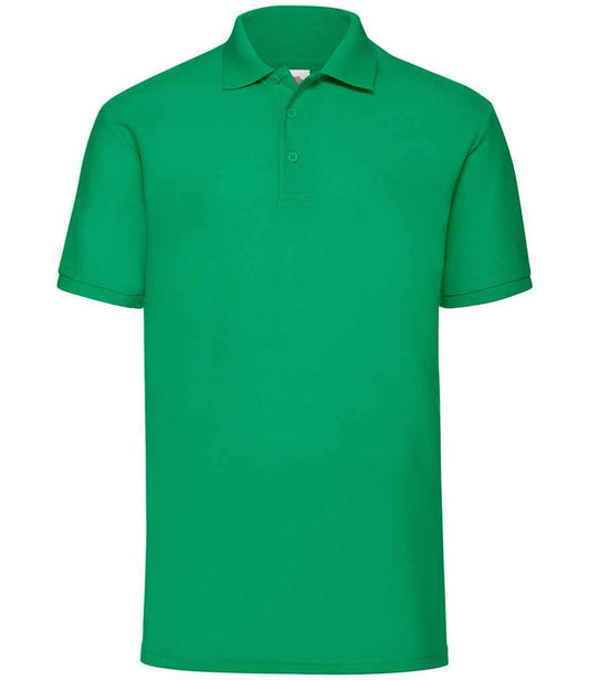 Fruit of the Loom SS11 Kelly Green Front -  Ready to be Embroidered and Printed by Custard Workwear - Cheap Personalised and Customised Workwear in Nottinghamshire, Derbyshire and Leicestershire