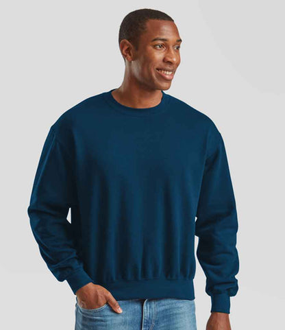 Fruit of the Loom SS141 Mountain Blue Model -  Ready to be Embroidered and Printed by Custard Workwear - Cheap Personalised and Customised Workwear in Nottinghamshire, Derbyshire and Leicestershire