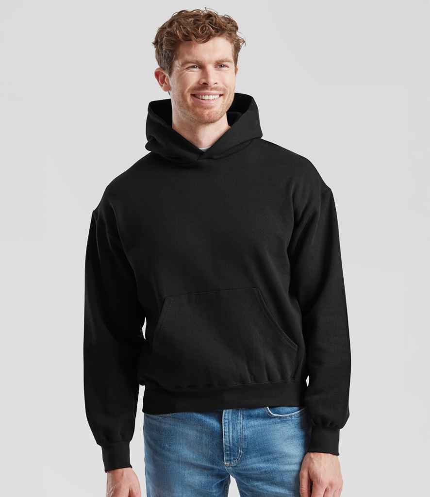 Fruit of the Loom SS142 Black Model -  Ready to be Embroidered and Printed by Custard Workwear - Cheap Personalised and Customised Workwear in Nottinghamshire, Derbyshire and Leicestershire