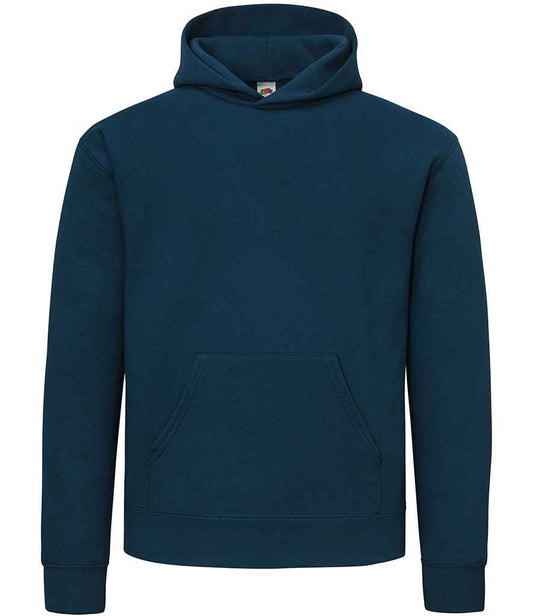 Fruit of the Loom SS142 Mountain Blue Front -  Ready to be Embroidered and Printed by Custard Workwear - Cheap Personalised and Customised Workwear in Nottinghamshire, Derbyshire and Leicestershire