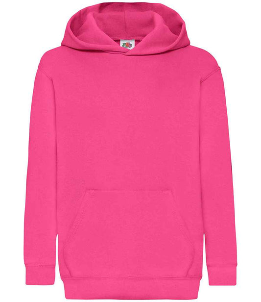 Fruit of the Loom SS14B Fuchsia Front -  Ready to be Embroidered and Printed by Custard Workwear - Cheap Personalised and Customised Workwear in Nottinghamshire, Derbyshire and Leicestershire