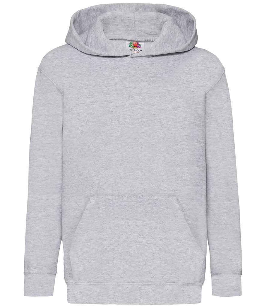Fruit of the Loom SS14B Heather Grey Front -  Ready to be Embroidered and Printed by Custard Workwear - Cheap Personalised and Customised Workwear in Nottinghamshire, Derbyshire and Leicestershire
