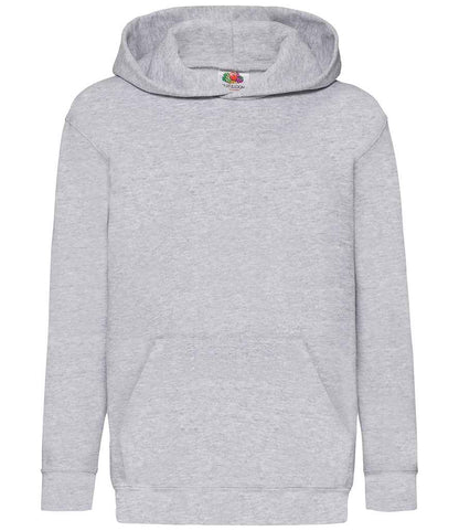 Fruit of the Loom SS14B Heather Grey Front -  Ready to be Embroidered and Printed by Custard Workwear - Cheap Personalised and Customised Workwear in Nottinghamshire, Derbyshire and Leicestershire