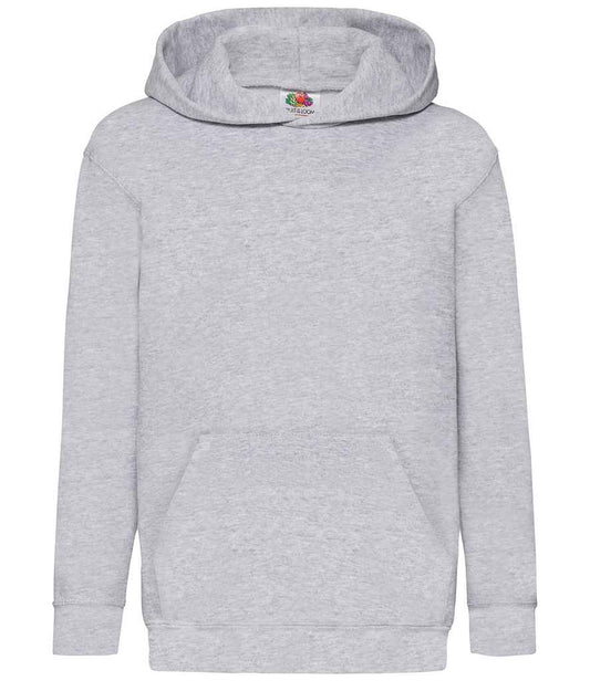 Fruit of the Loom SS14B Heather Grey Front -  Ready to be Embroidered and Printed by Custard Workwear - Cheap Personalised and Customised Workwear in Nottinghamshire, Derbyshire and Leicestershire