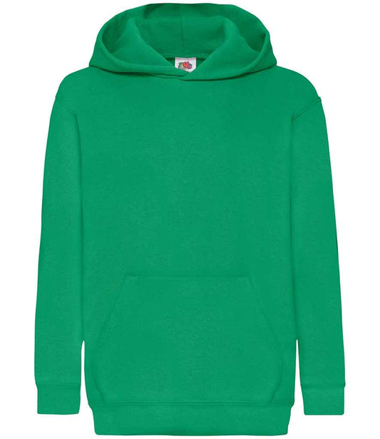 Fruit of the Loom SS14B Kelly Green Front -  Ready to be Embroidered and Printed by Custard Workwear - Cheap Personalised and Customised Workwear in Nottinghamshire, Derbyshire and Leicestershire