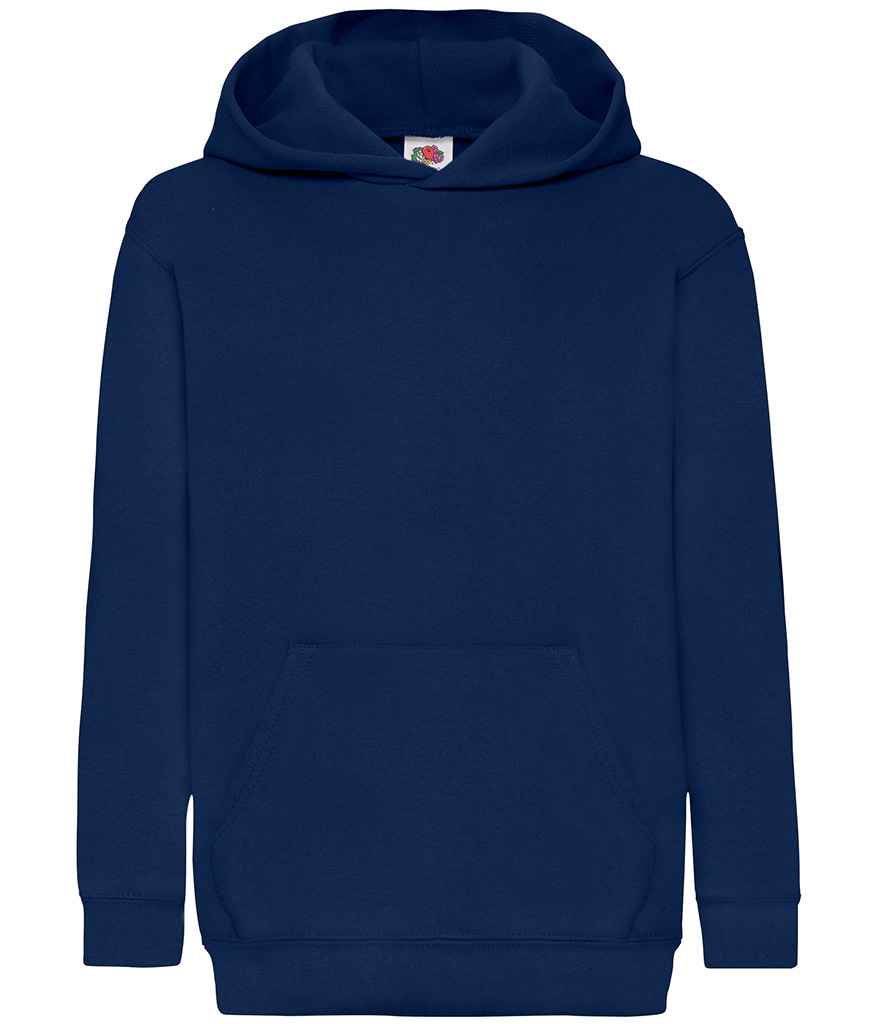 Fruit of the Loom SS14B Navy Front -  Ready to be Embroidered and Printed by Custard Workwear - Cheap Personalised and Customised Workwear in Nottinghamshire, Derbyshire and Leicestershire