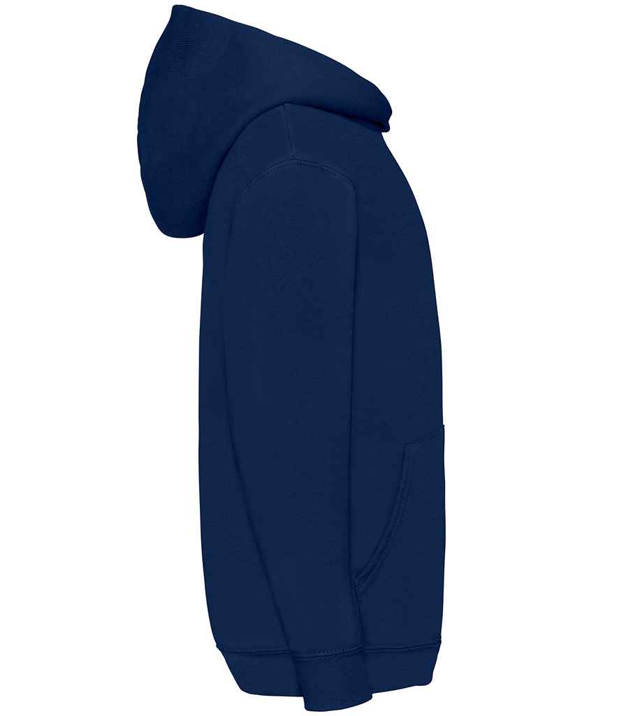 Fruit of the Loom SS14B Navy Left -  Ready to be Embroidered and Printed by Custard Workwear - Cheap Personalised and Customised Workwear in Nottinghamshire, Derbyshire and Leicestershire